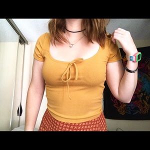 Tilly’s mustard crop top